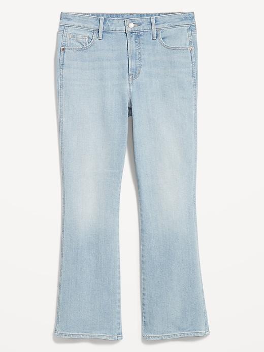 High-Waisted Vintage Crop Flare Jeans Product Image