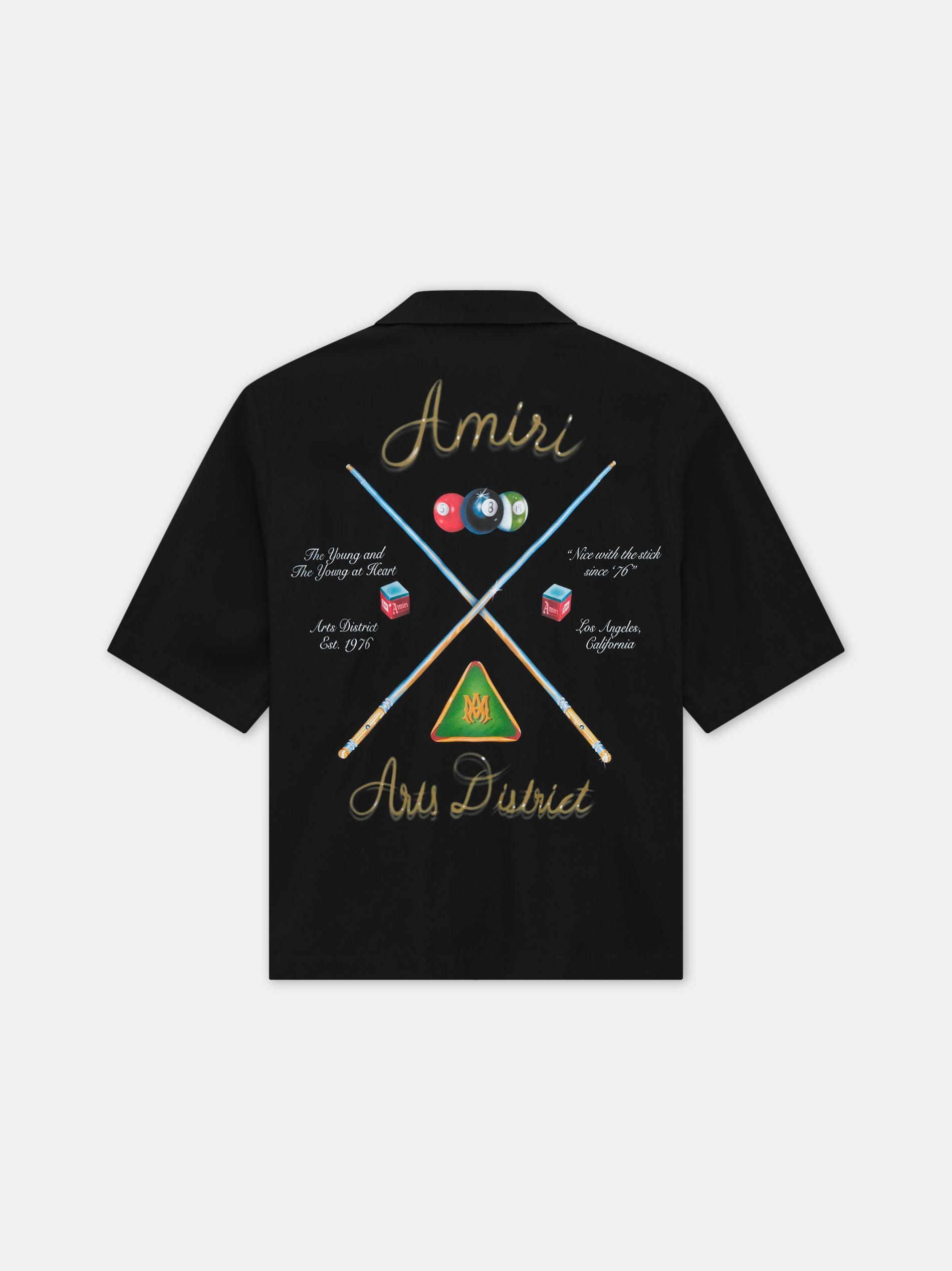 AMIRI POOL CUE BOWLING SHIRT - Black Male Product Image