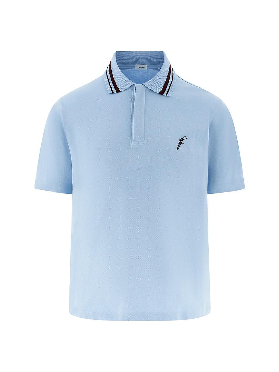 Mens Polo Shirt with Collar Detailing Product Image