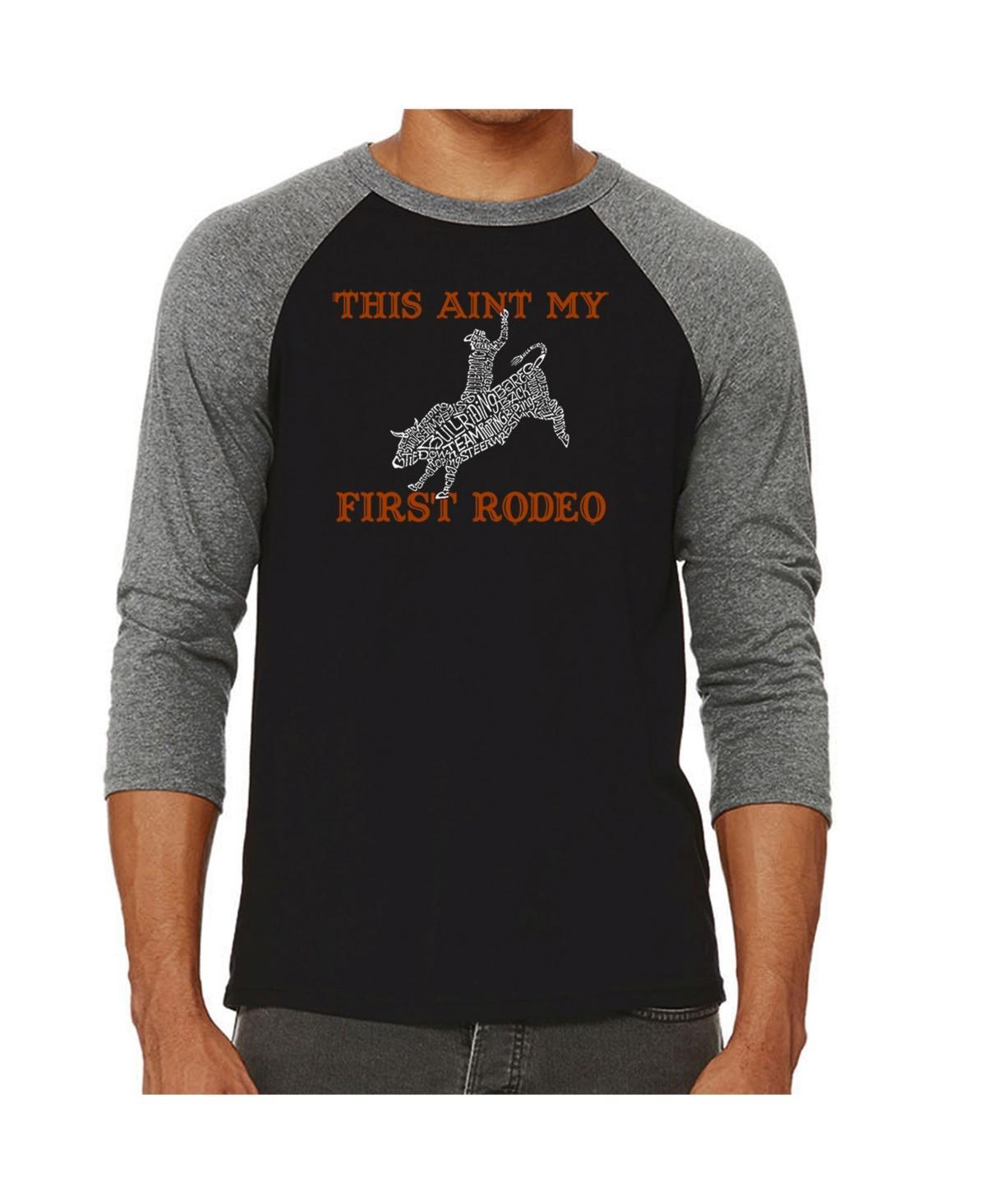 La Pop Art Mens Raglan Word Art T-shirt - This Aint My First Rodeo Product Image