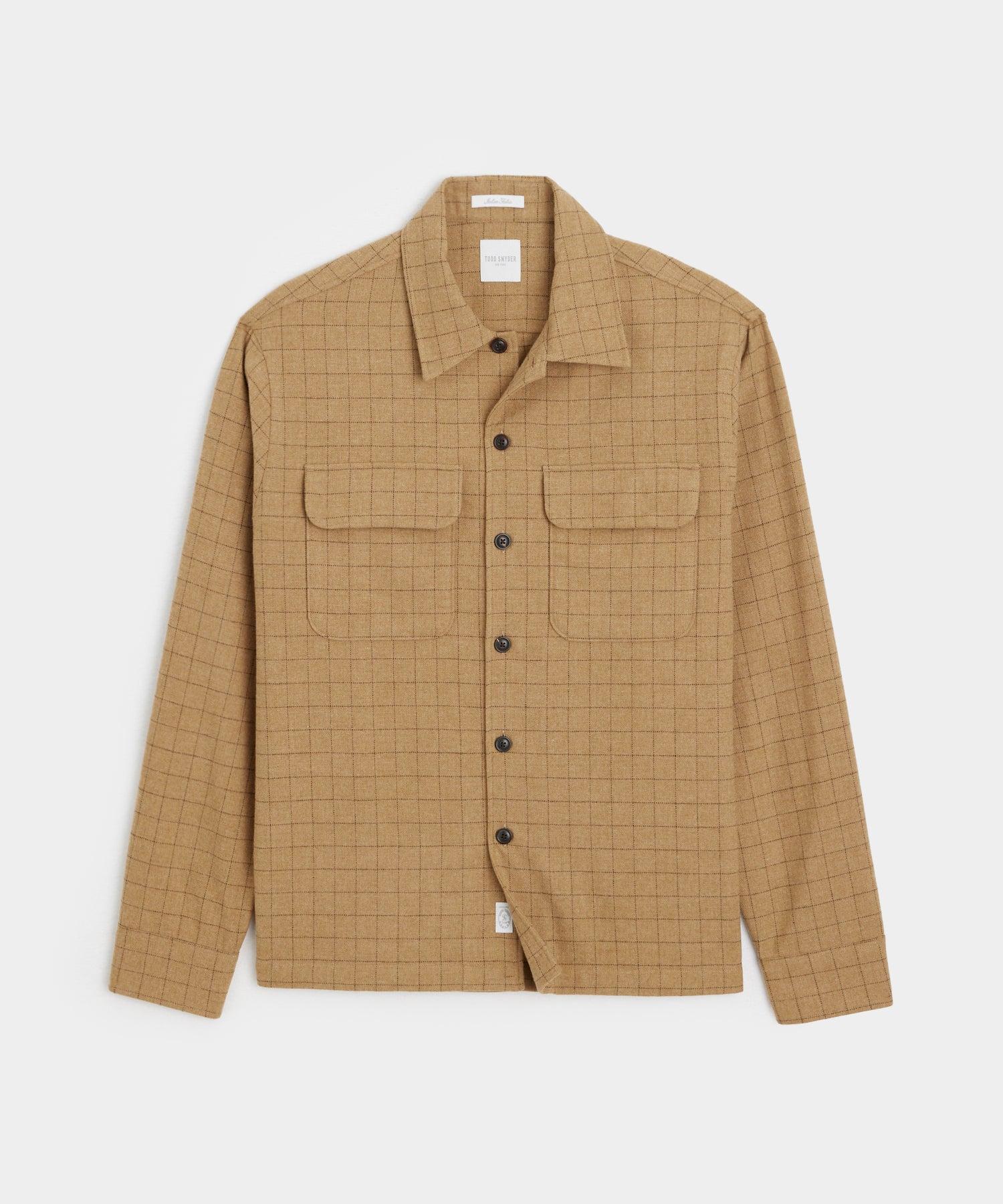 Italian Wool Field Overshirt Check Product Image