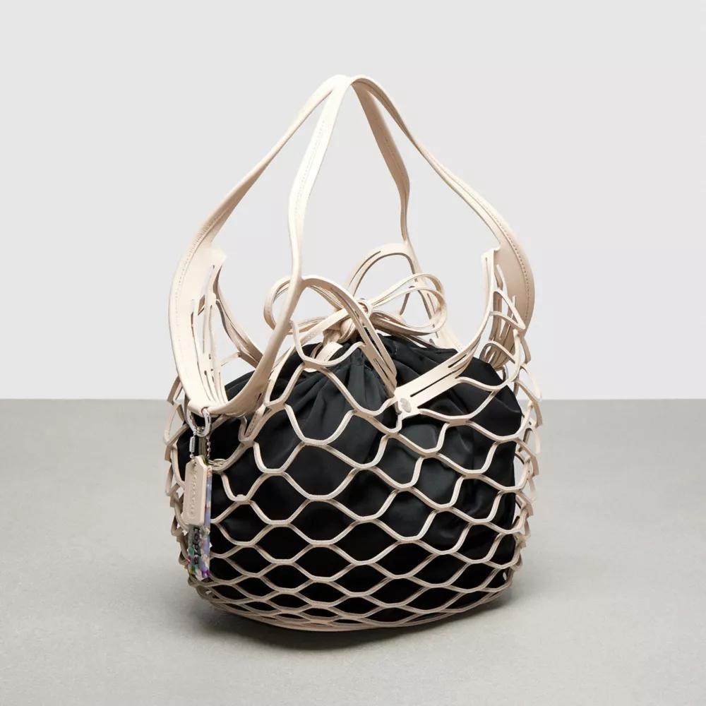 Basket Bag In Regenerative Leather Product Image