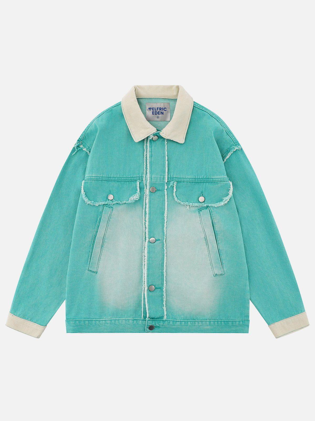 Aelfric Eden Washed Gradient Denim Jacket Product Image