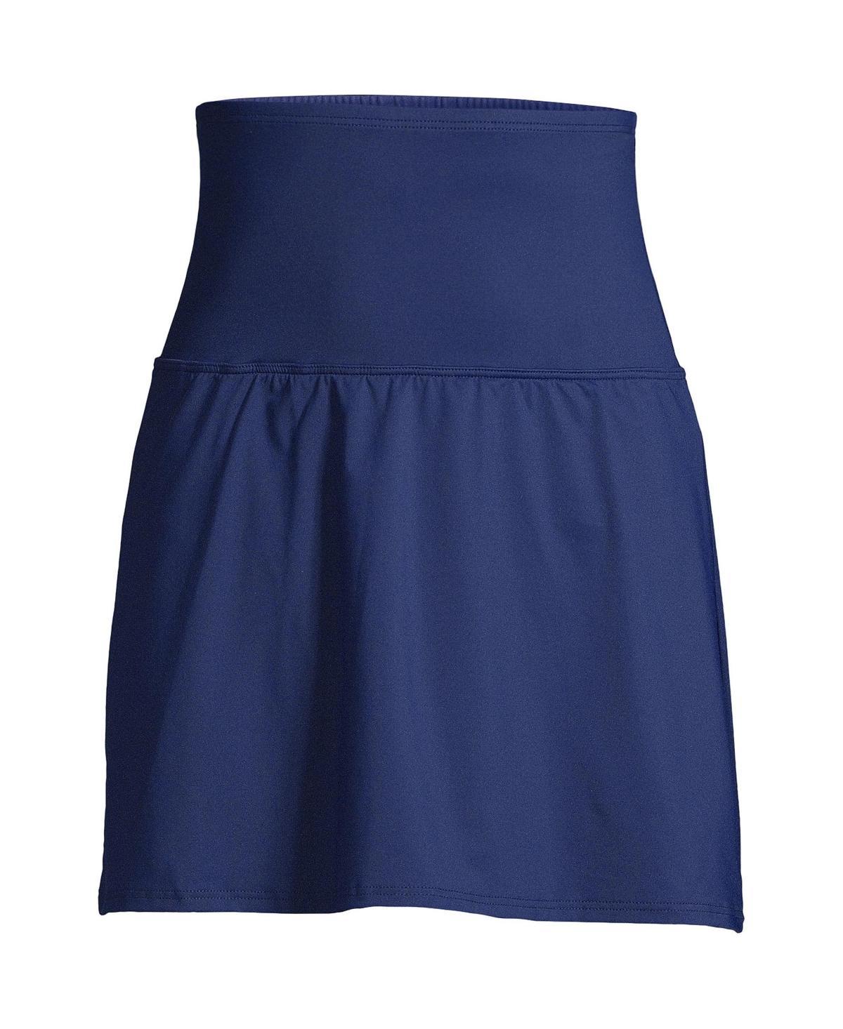 Lands End Plus Size Tummy Control Ultra High Waisted Modest Swim Skirt Swim Bottoms Product Image