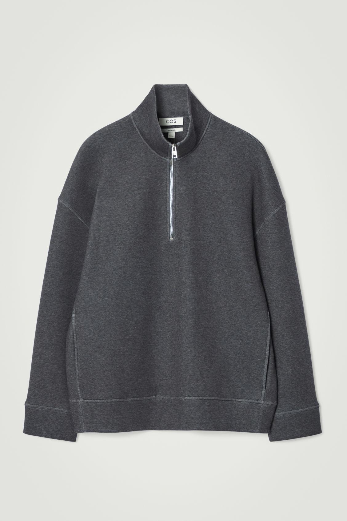 OVERSIZED SCUBA-JERSEY HALF-ZIP SWEATSHIRT Product Image