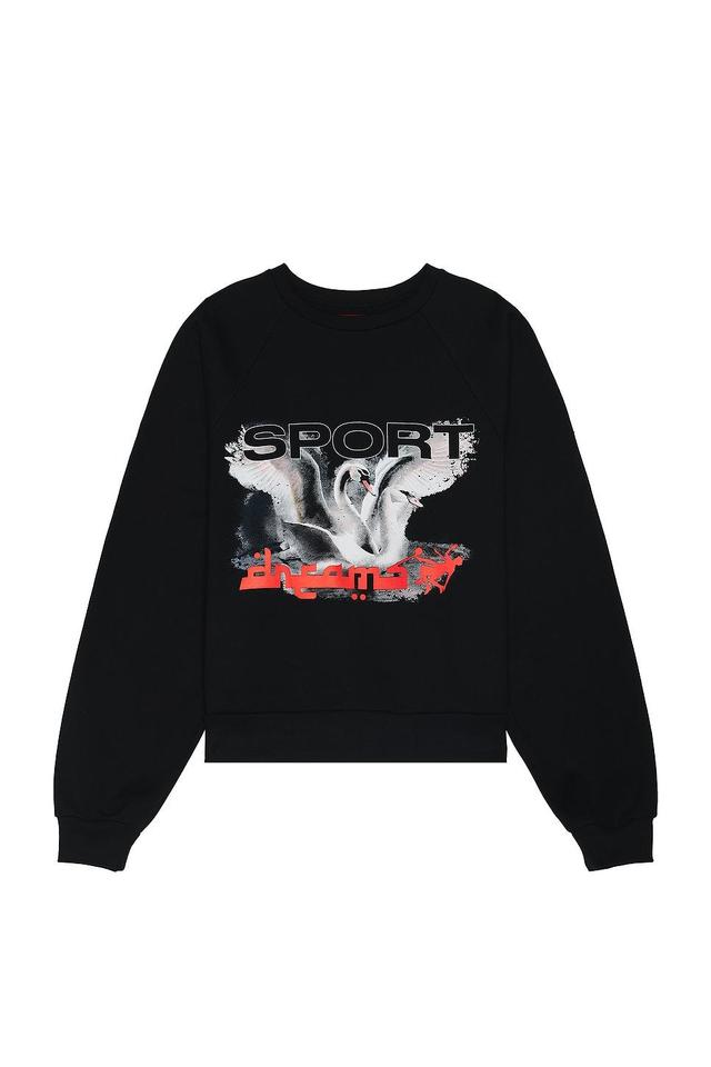 Liberal Youth Ministry Mens Swans Sweatshirt Knit in Black - Black. Size XL (also in L, M). Product Image