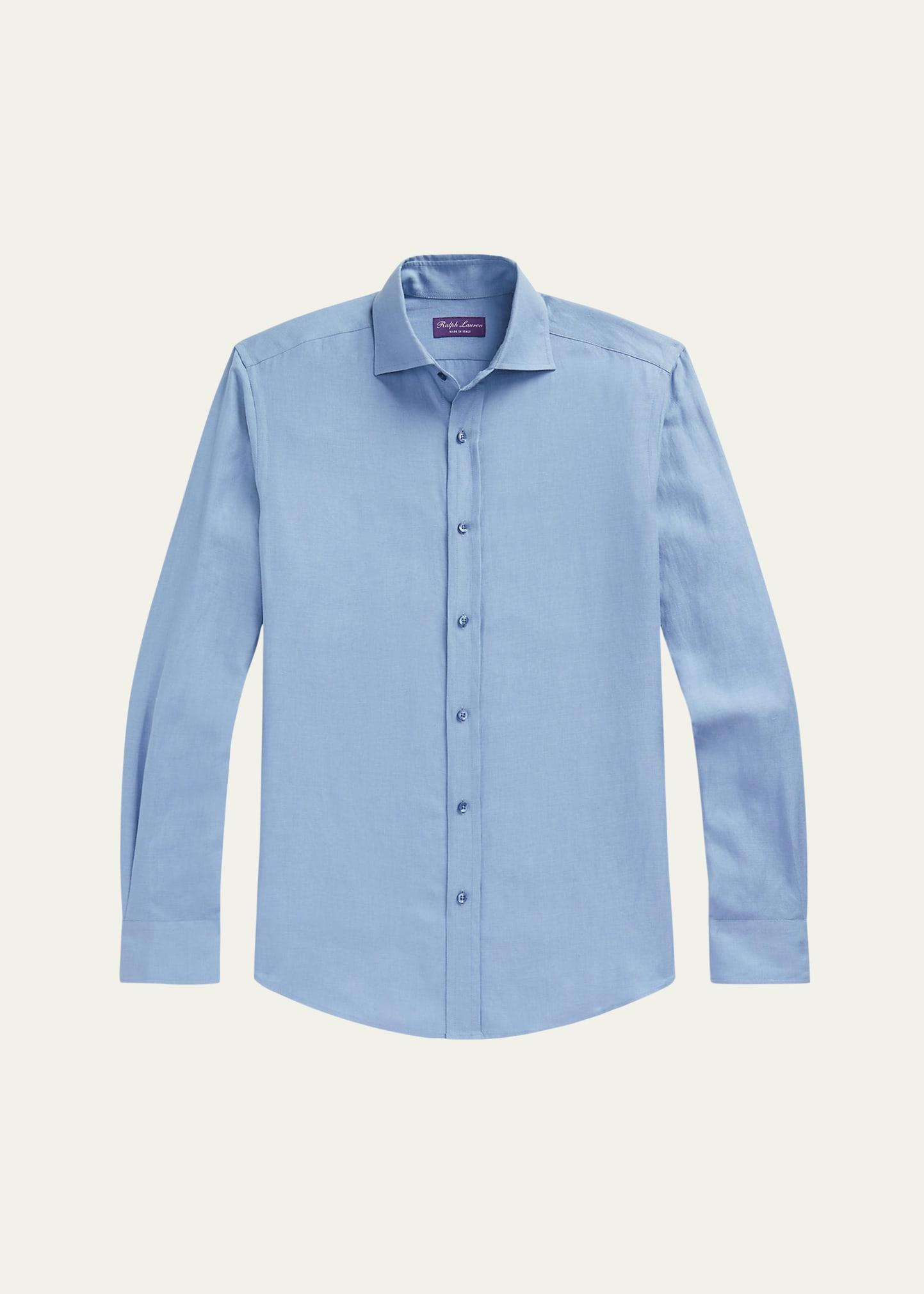 Mens Linen & Silk-Blend Button-Front Shirt Product Image