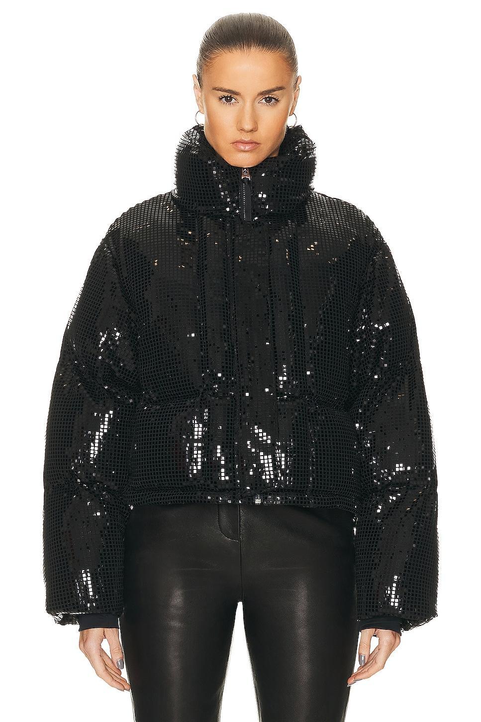 Shoreditch Ski Club Dissco Puffer Jacket Black. (also in S). Product Image