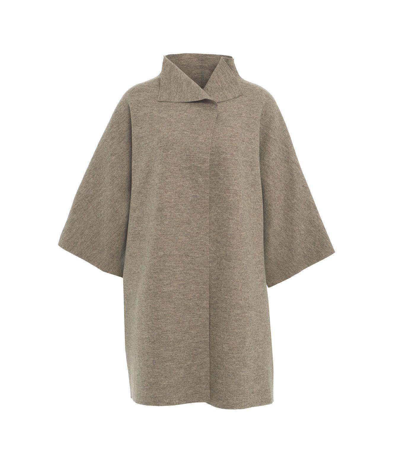 Kimono coat in pressed wool Product Image