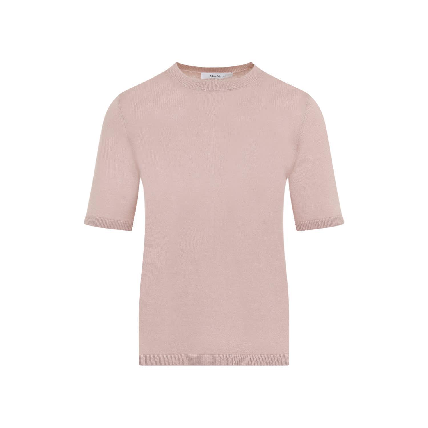 MAX MARA Crewneck Knitted Top In  Cipria Product Image