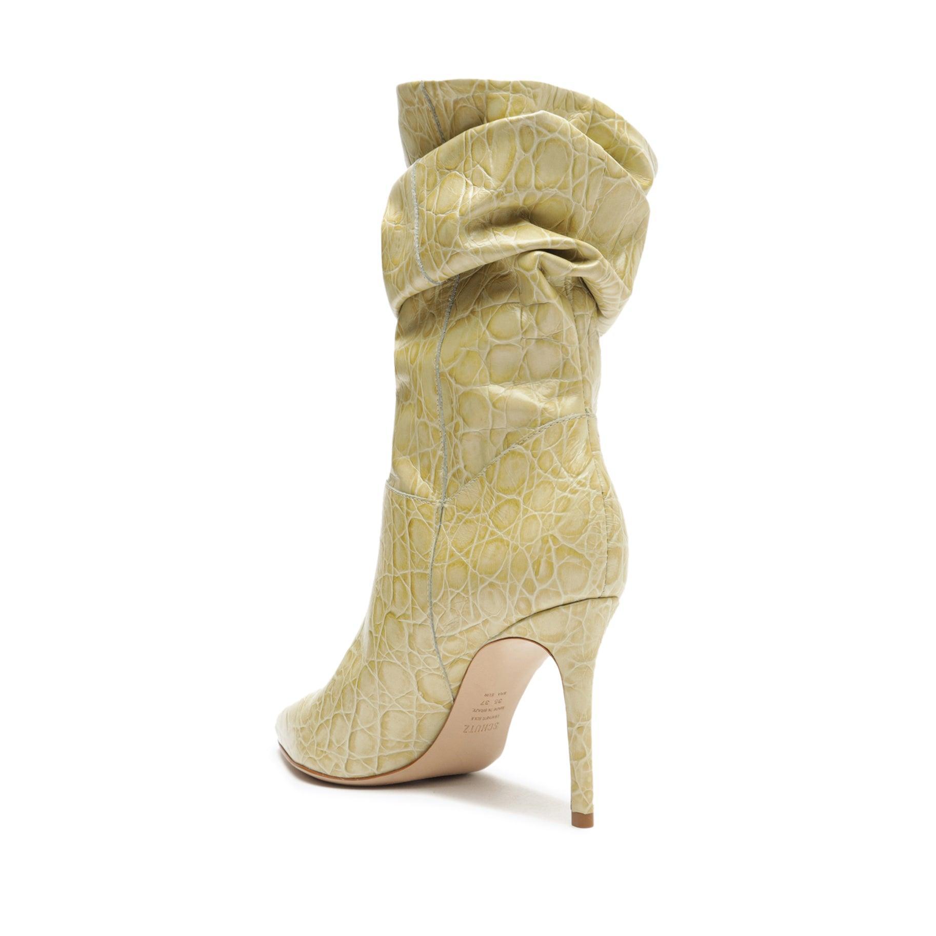 Ashlee Crocodile-Embossed Leather Bootie Product Image