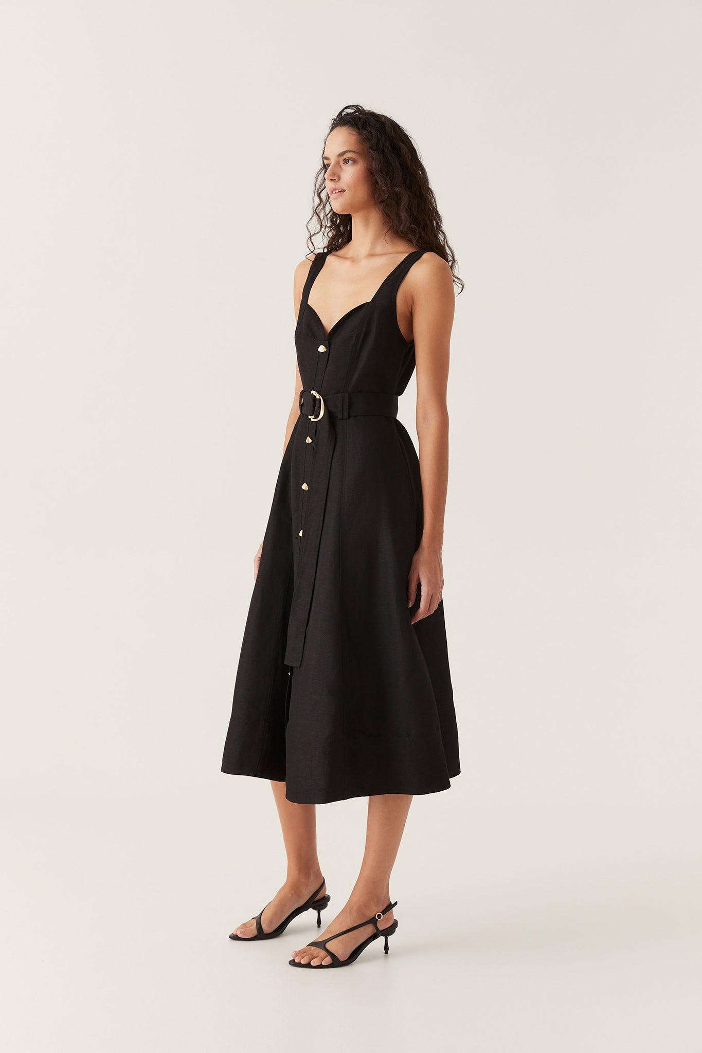 Clay Belted Midi Dress Product Image