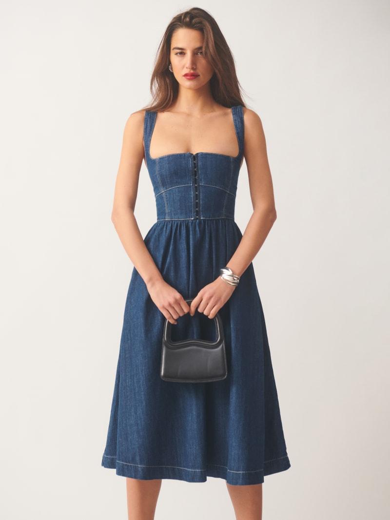 Tagliatelle Denim Midi Dress Product Image