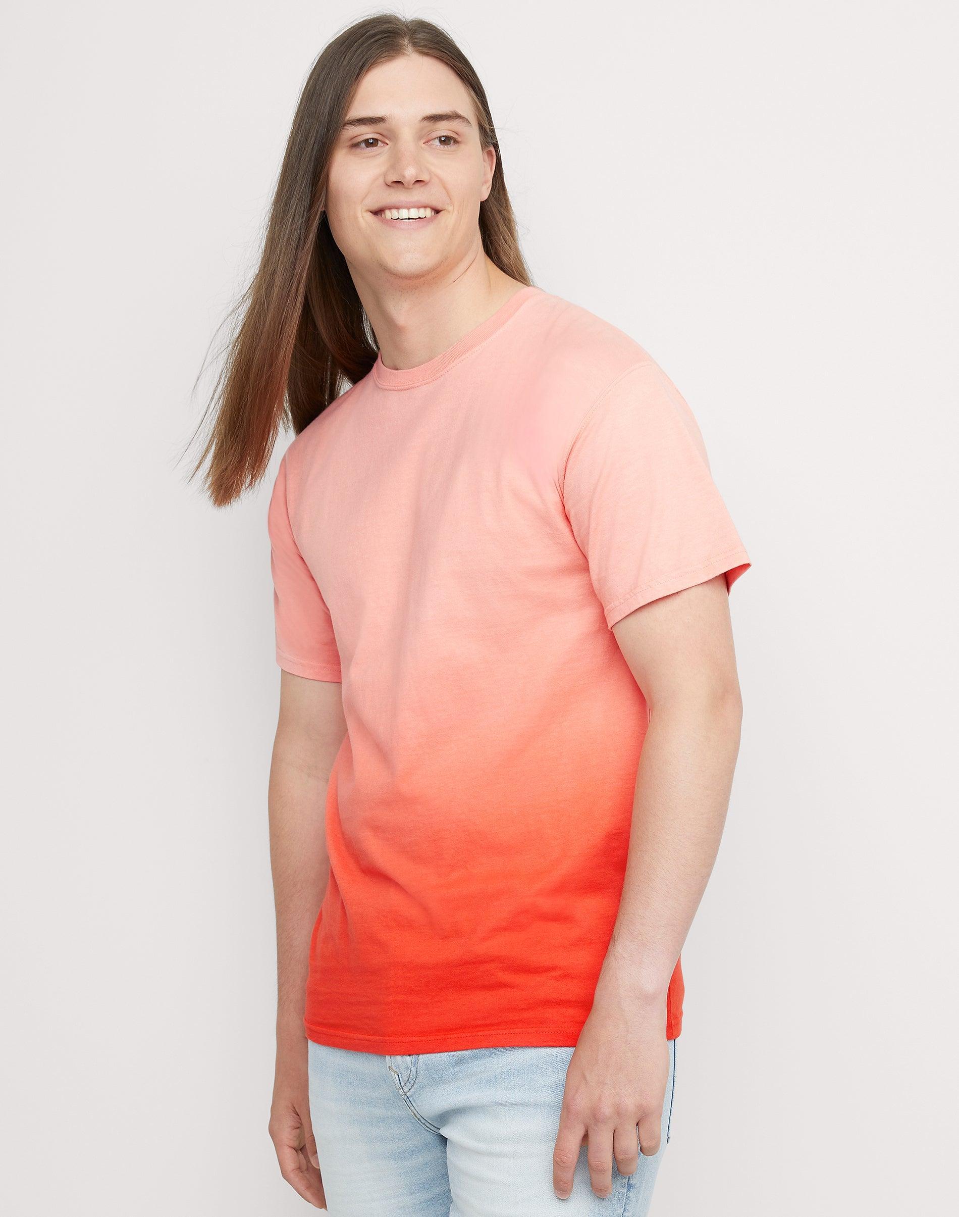 Hanes Mens Garment Dyed Ombre T-Shirt Spanish Moss 3XL Product Image