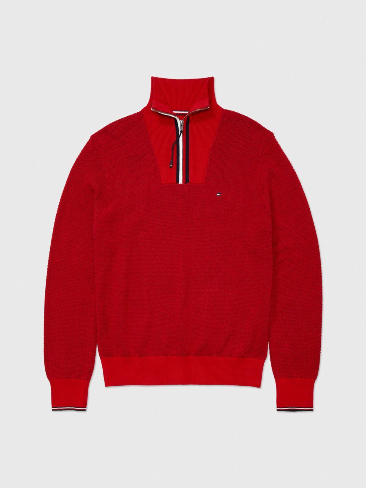 Tommy Hilfiger Men's Quarter-Zip Solid Sweater Product Image