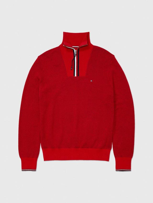 Tommy Hilfiger Men's Quarter-Zip Solid Sweater Product Image