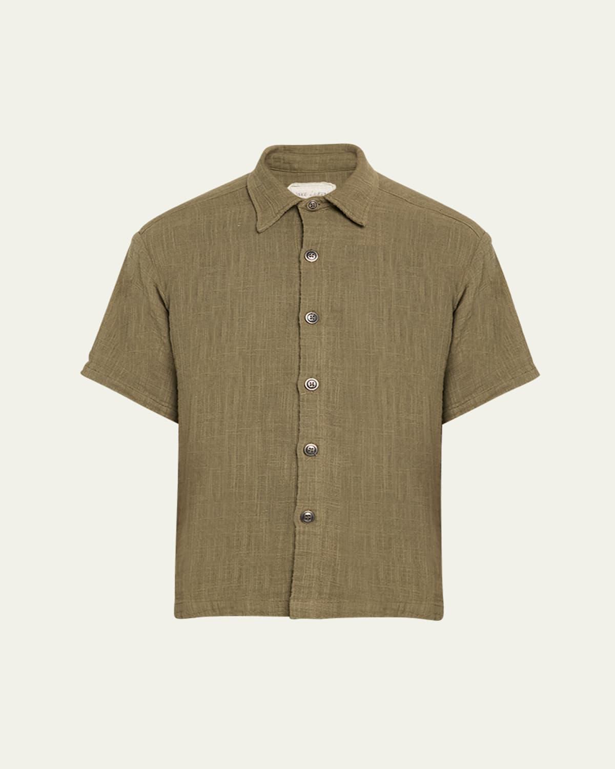 Mens Linen Button-Down Shirt Product Image