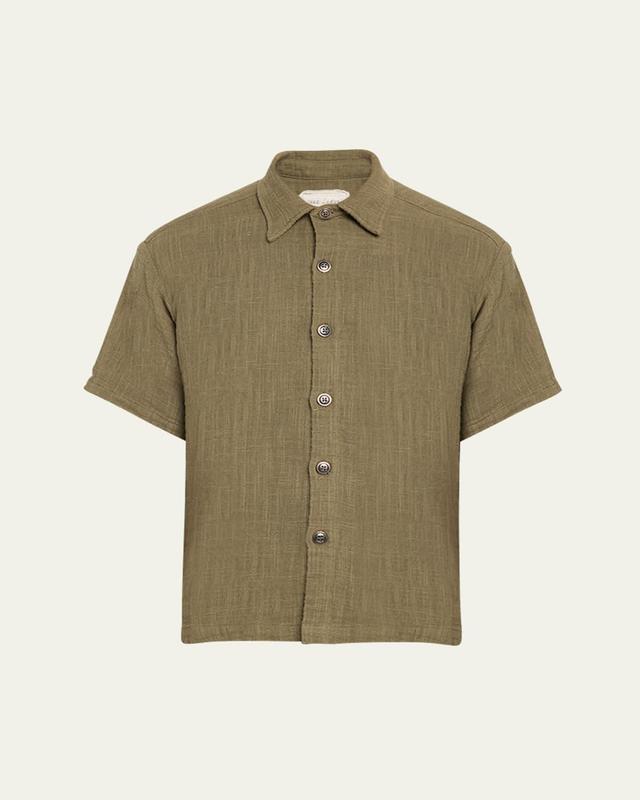 Mens Linen Button-Down Shirt Product Image