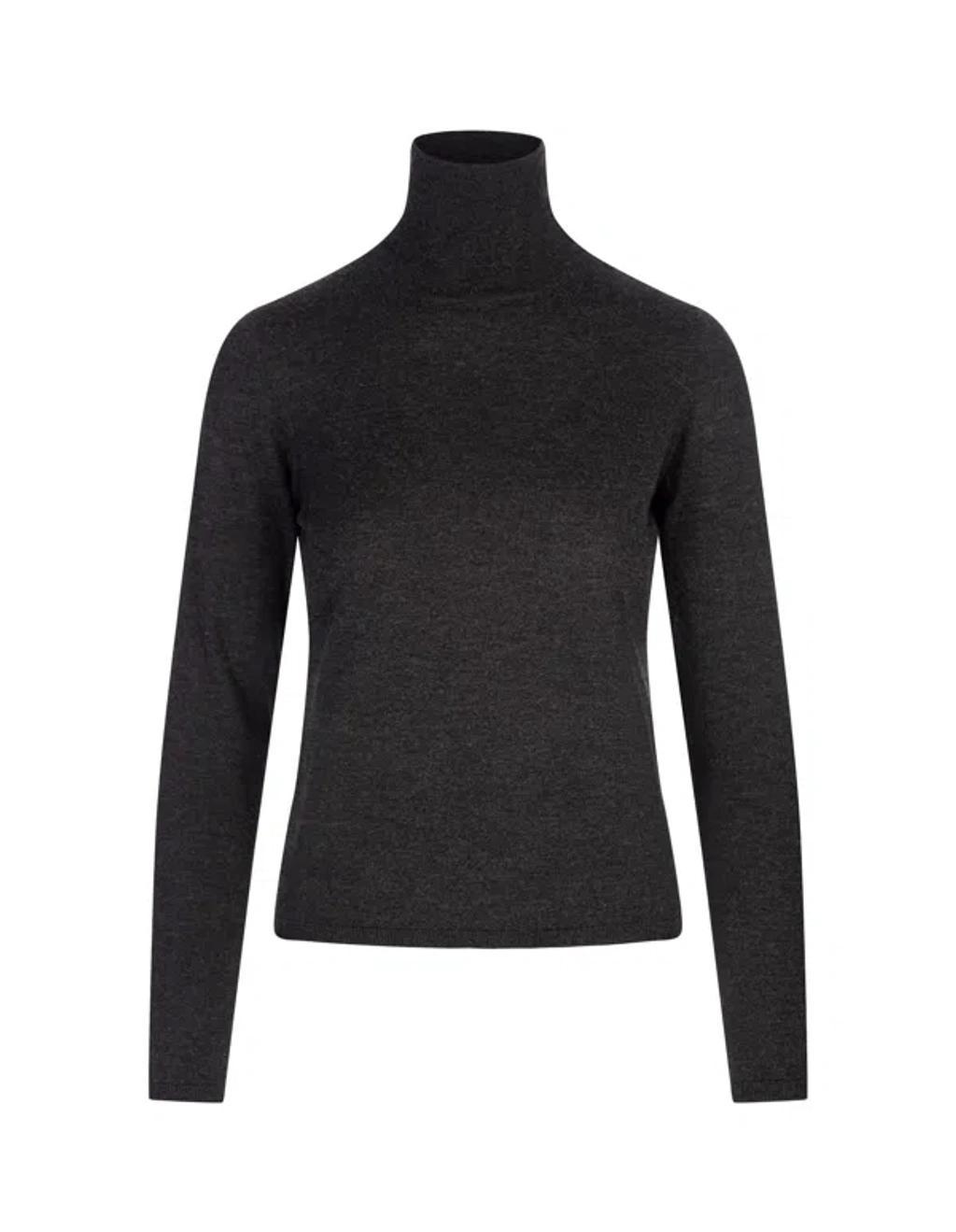 MAX MARA Studio Sax Ribbed Turtleneck Sweater In Black Product Image