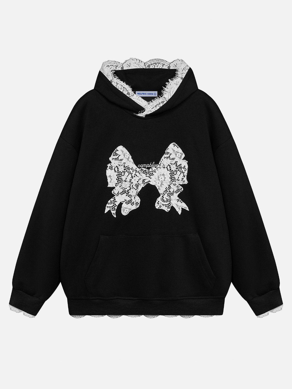 Aelfric Eden Lace Patchwork Hoodie Product Image