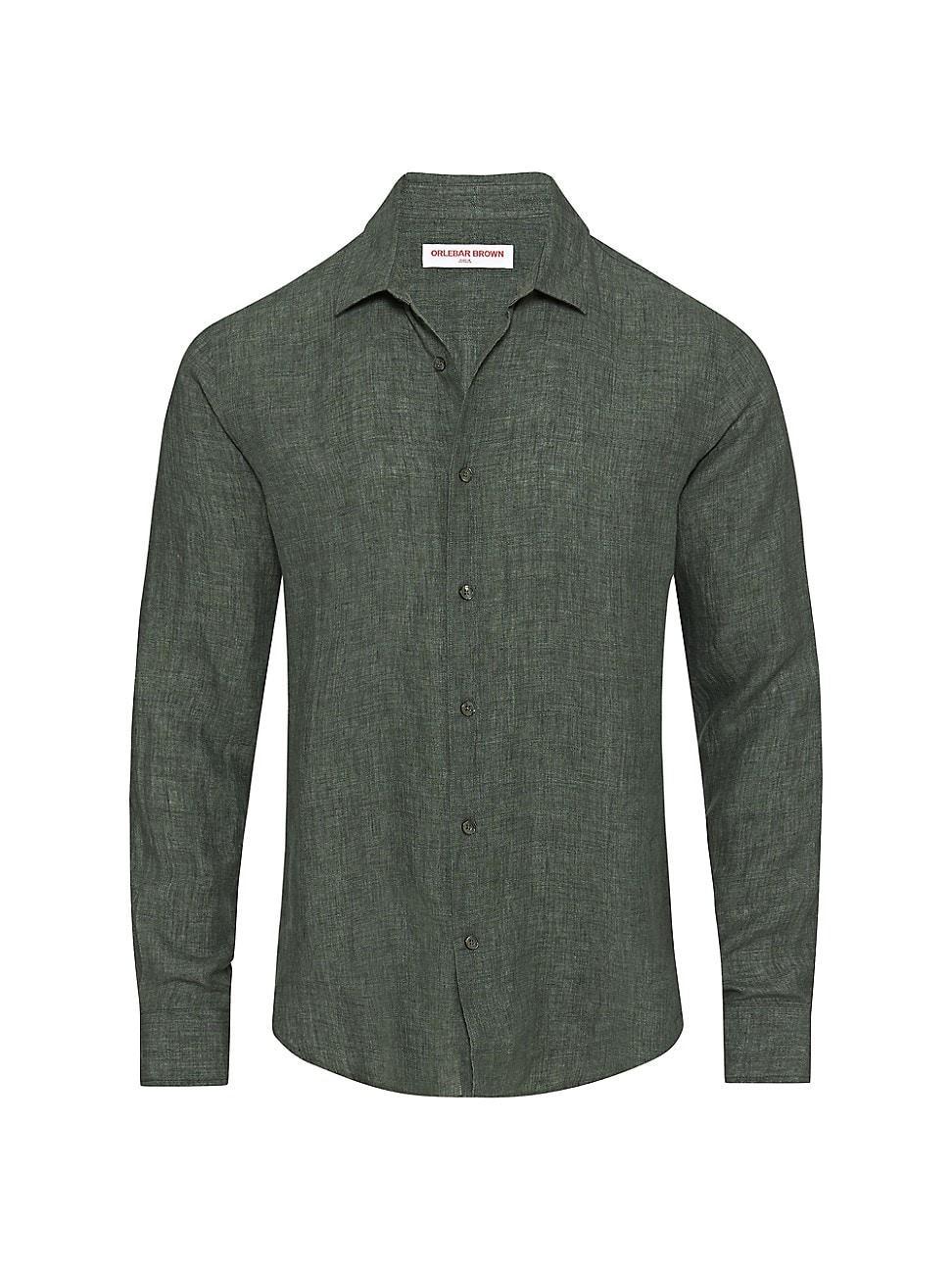 Mens Giles Linen Button-Front Shirt Product Image