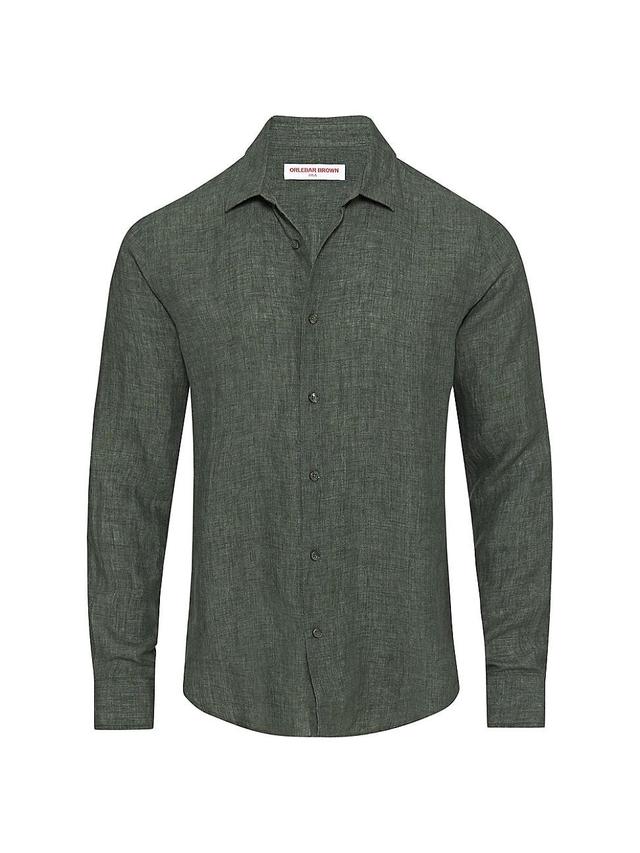 Mens Giles Linen Button-Front Shirt Product Image