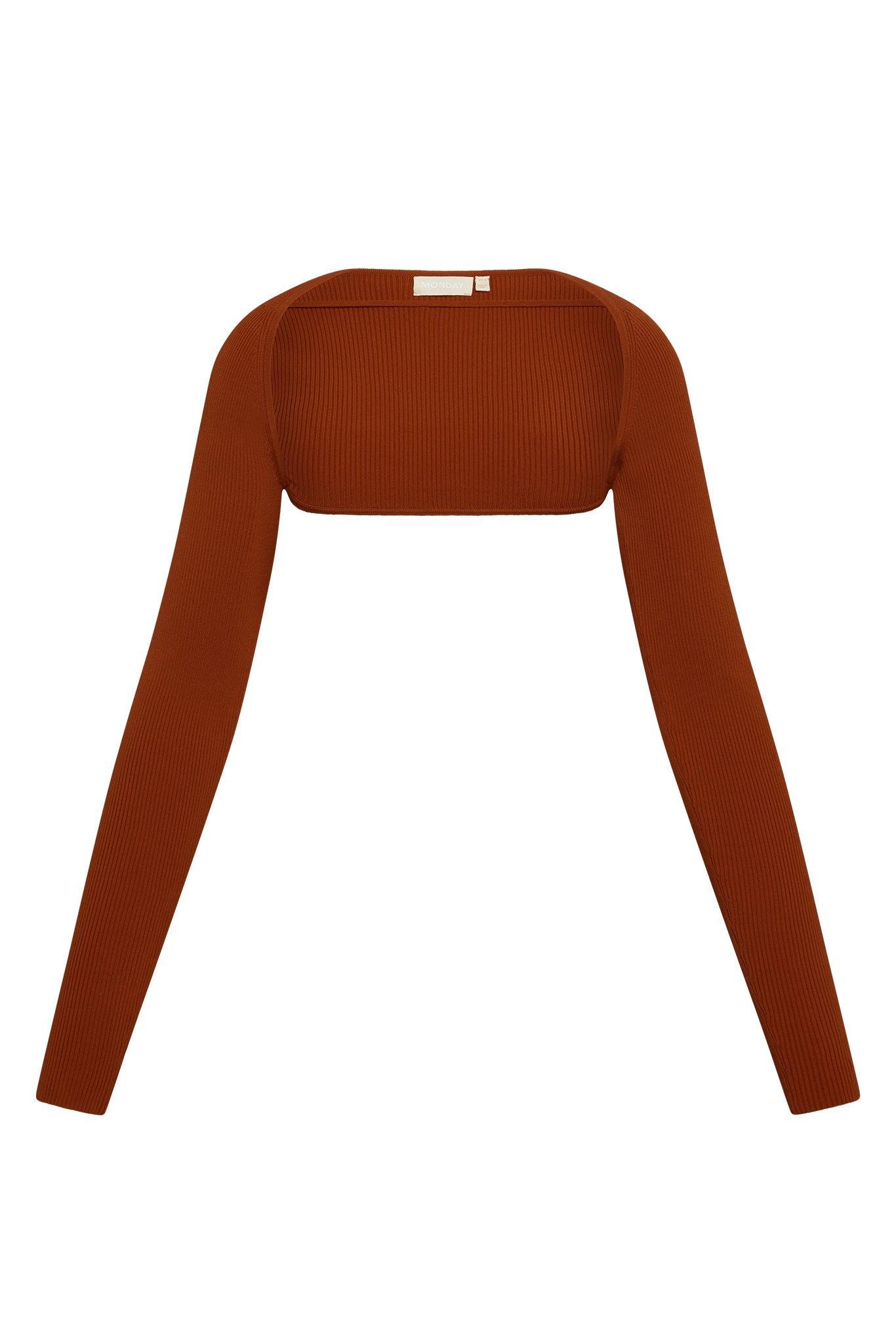 Silver Lake Knitwear Bolero - Copper Rib Product Image