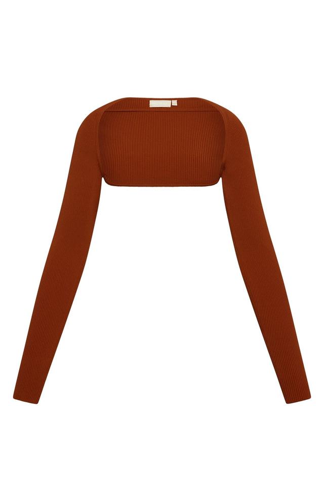 Silver Lake Knitwear Bolero - Copper Rib Product Image