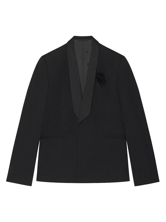 Mens Jacket In Wool With Satin Shawl Lapel Product Image