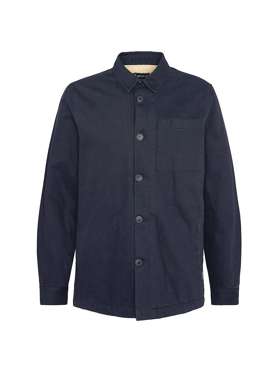 Mens Casper Fleece-Lined Cotton Twill Overshirt Product Image