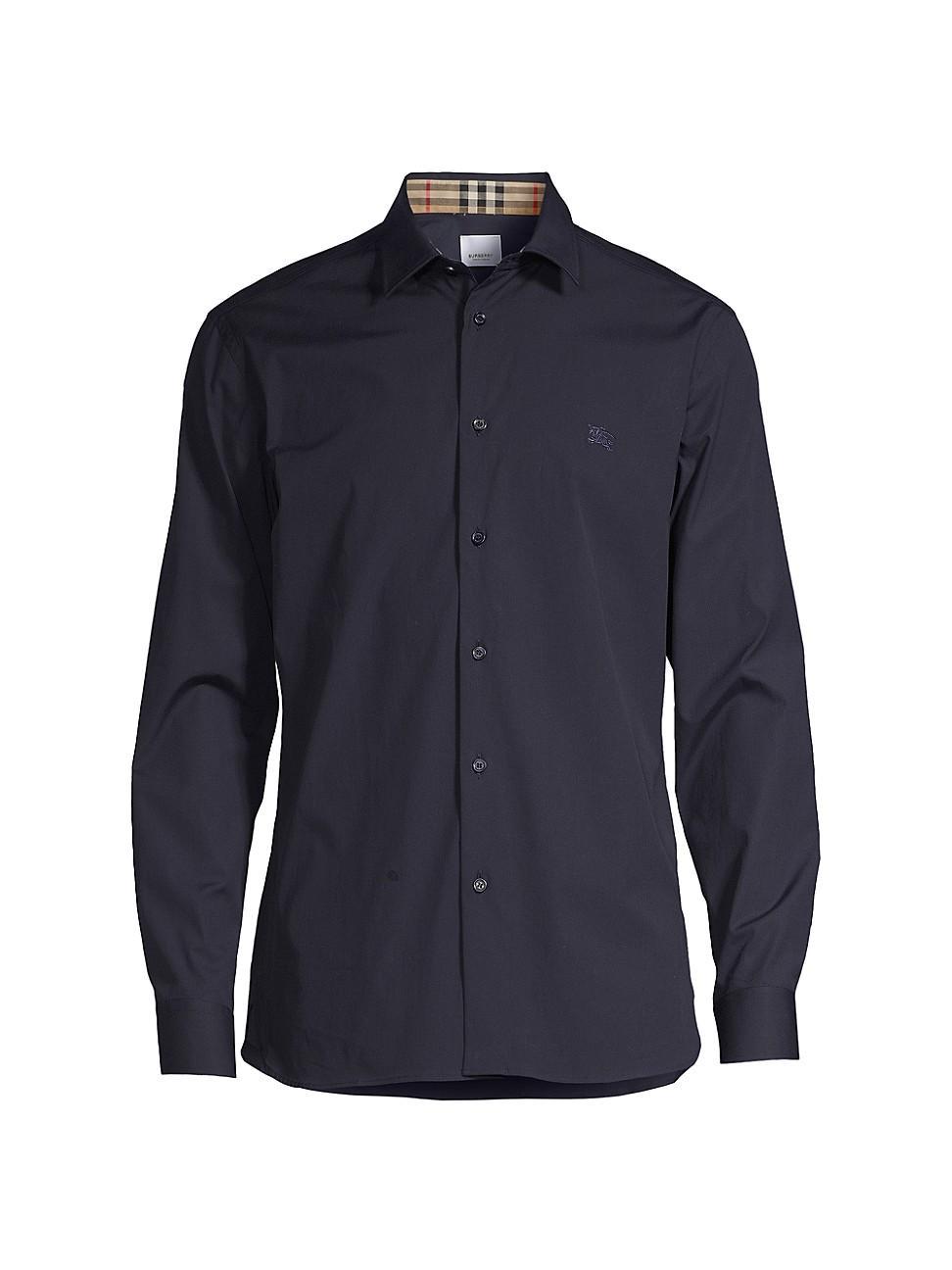 burberry Sherfield Equestrian Knight Stretch Cotton Button-Up Shirt Product Image