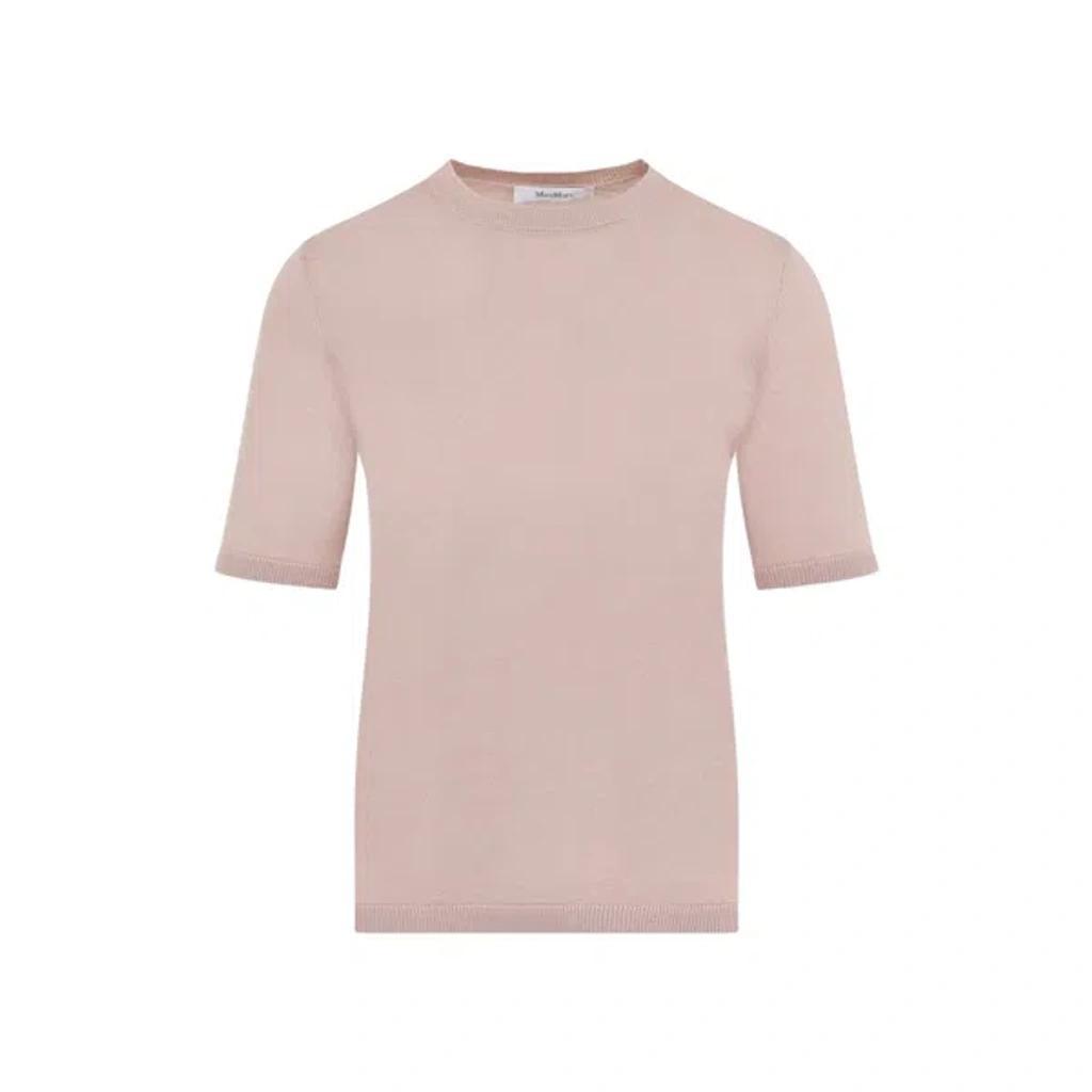 MAX MARA Crewneck Knitted Top In  Cipria Product Image