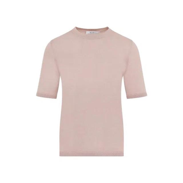 MAX MARA Crewneck Knitted Top In  Cipria Product Image