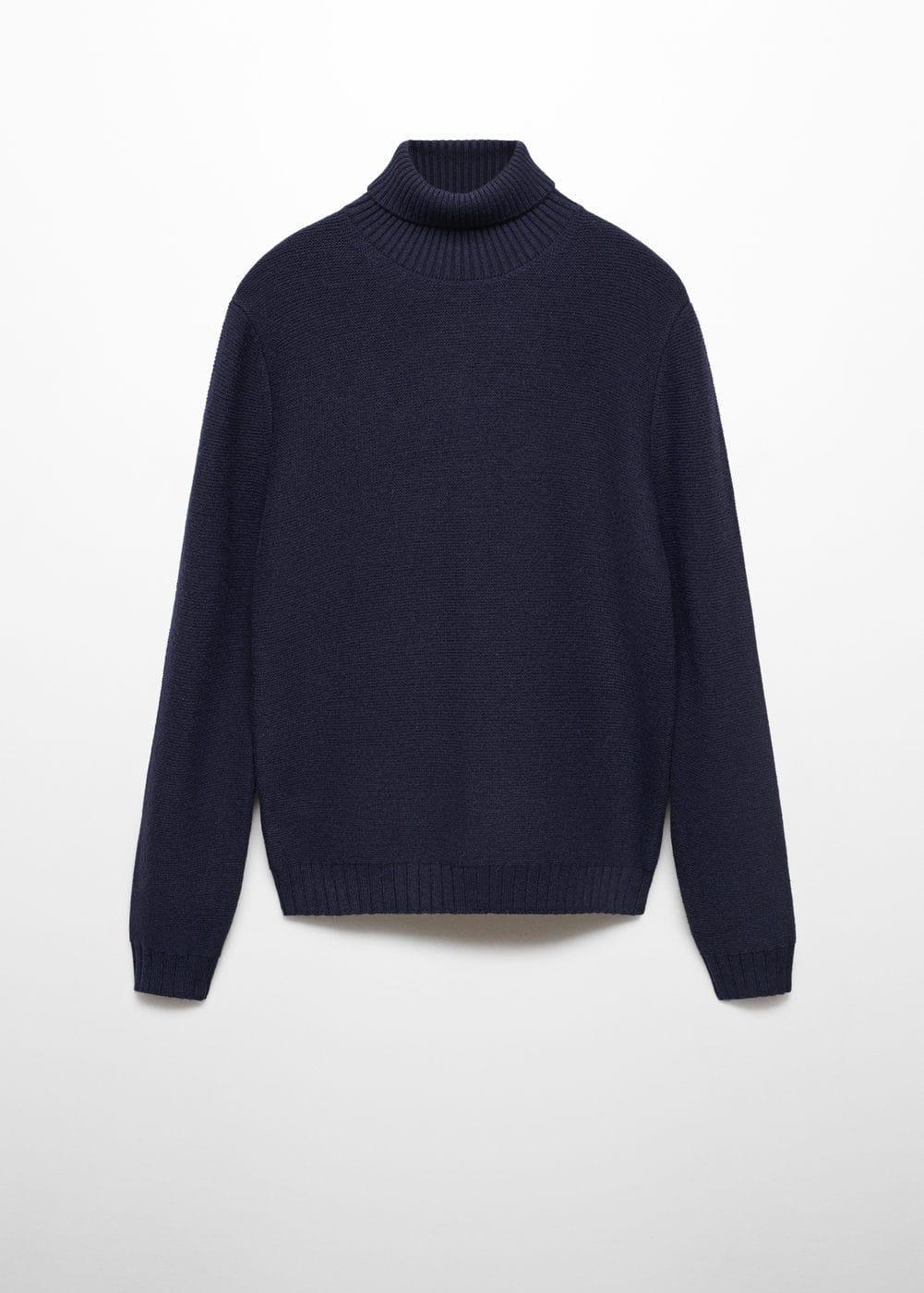 MANGO MAN - Turtleneck knit sweater dark navyMen Product Image