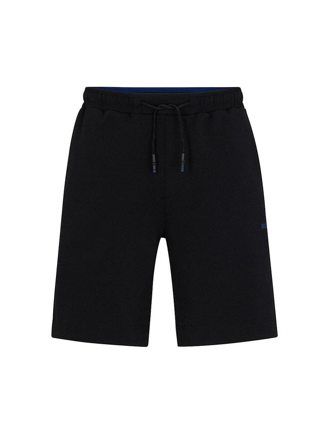 Mens Stretch-Cotton-Blend Shorts With Tape Trims Product Image