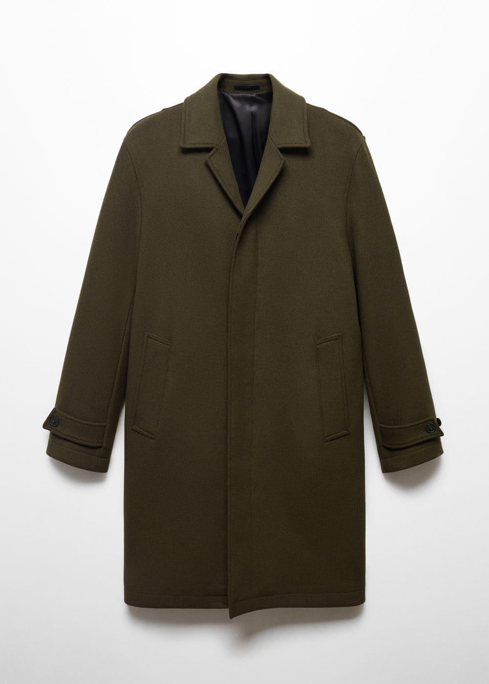 MANGO MAN - Regular fit wool coat khakiMen Product Image