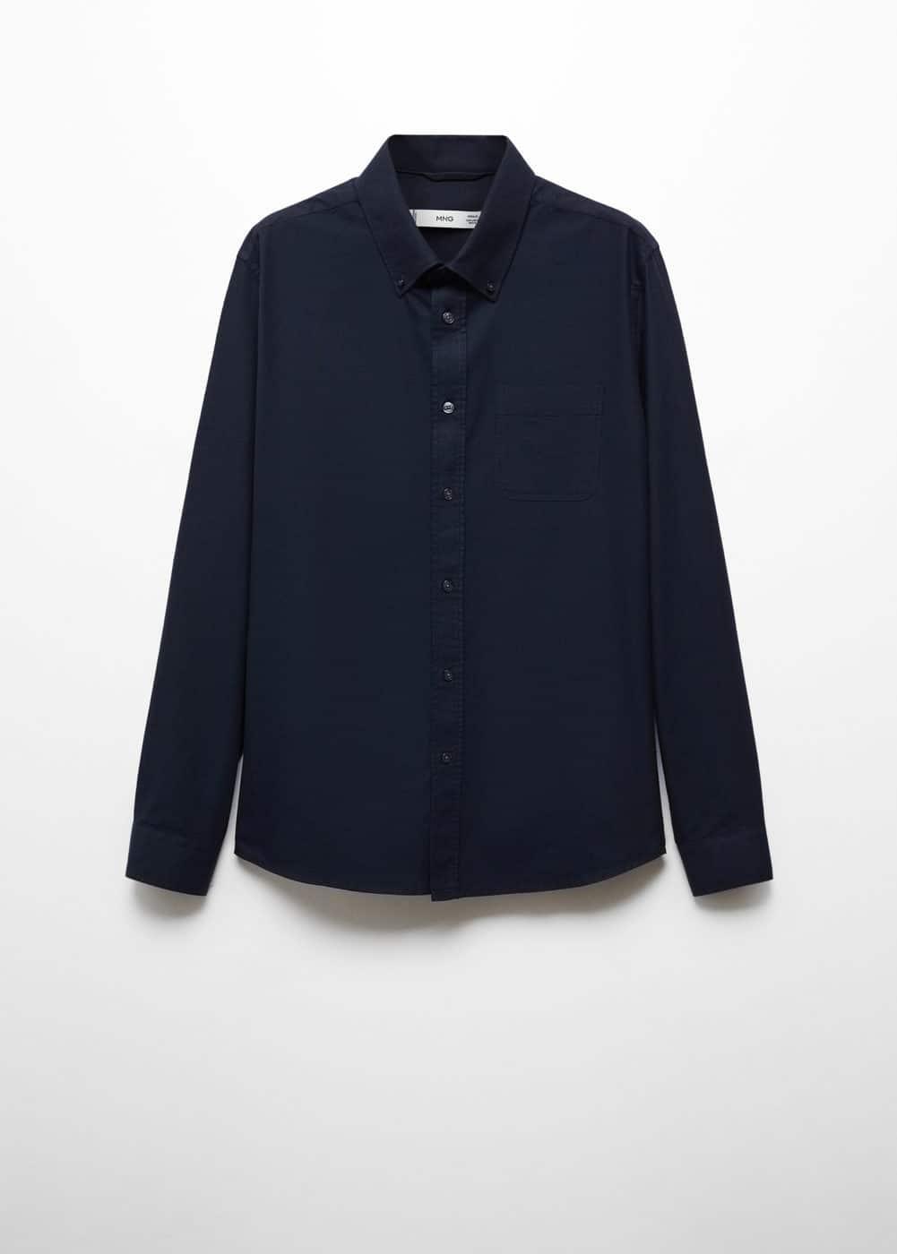 MANGO MAN - Regular fit Oxford cotton shirt navyMen Product Image