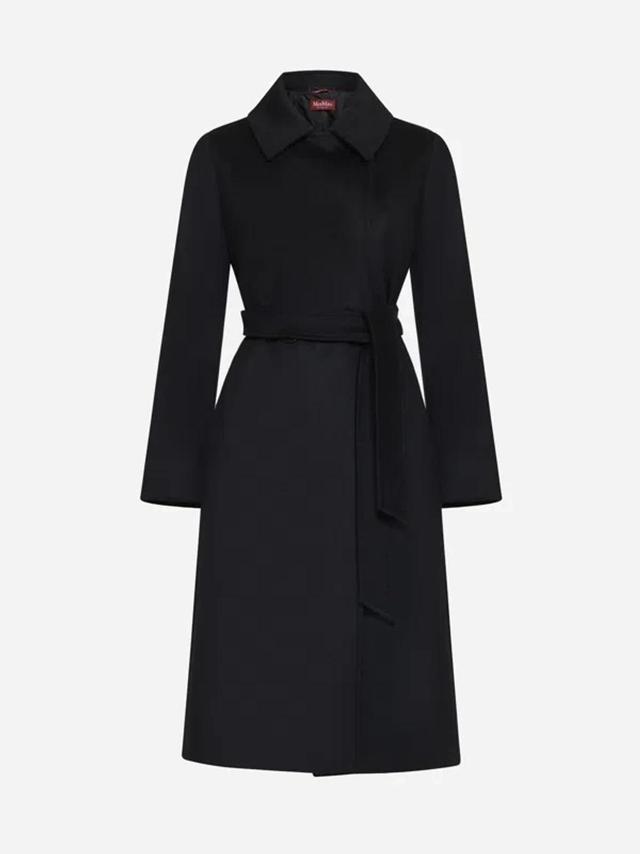 MAX MARA Manuela Camel Hair Coat In Black Product Image