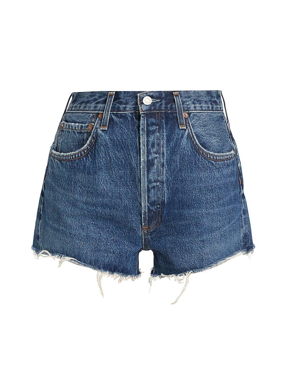 AGOLDE Parker Cutoff High Waist Relaxed Organic Cotton Denim Shorts Product Image