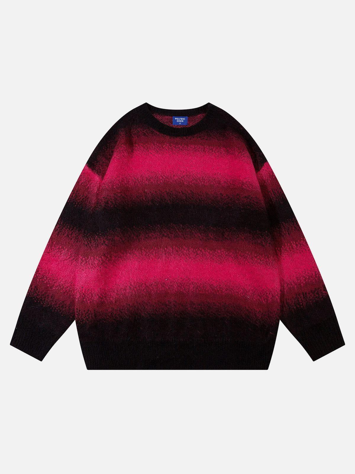 Aelfric Eden Color Blocking Stripes Sweater Product Image