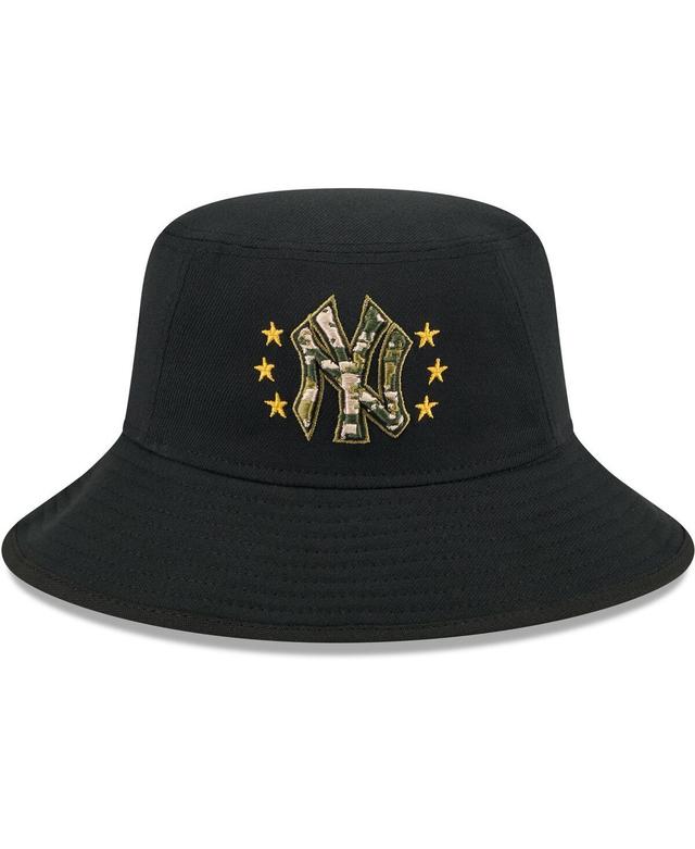 New Era Mens Black New York Yankees 2024 Armed Forces Day Bucket Hat Product Image