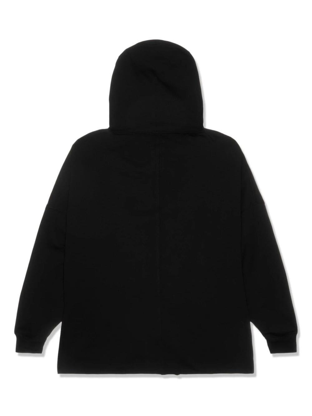 Graphic-print Cotton Hooded Jacket In Black Product Image