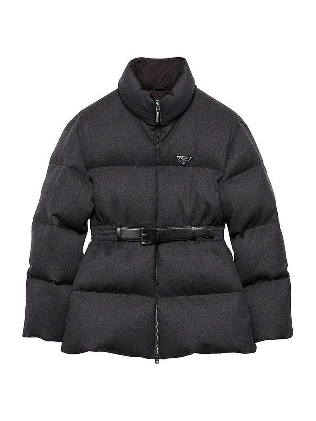 Womens Flannel Down Jacket Product Image