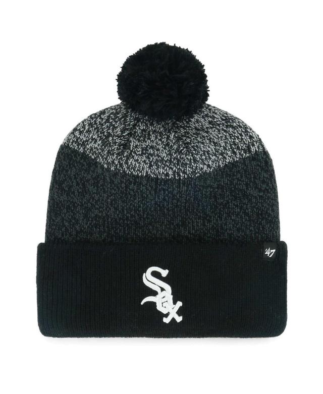 Mens 47 Black Chicago White Sox Darkfreeze Cuffed Knit Hat with Pom Product Image