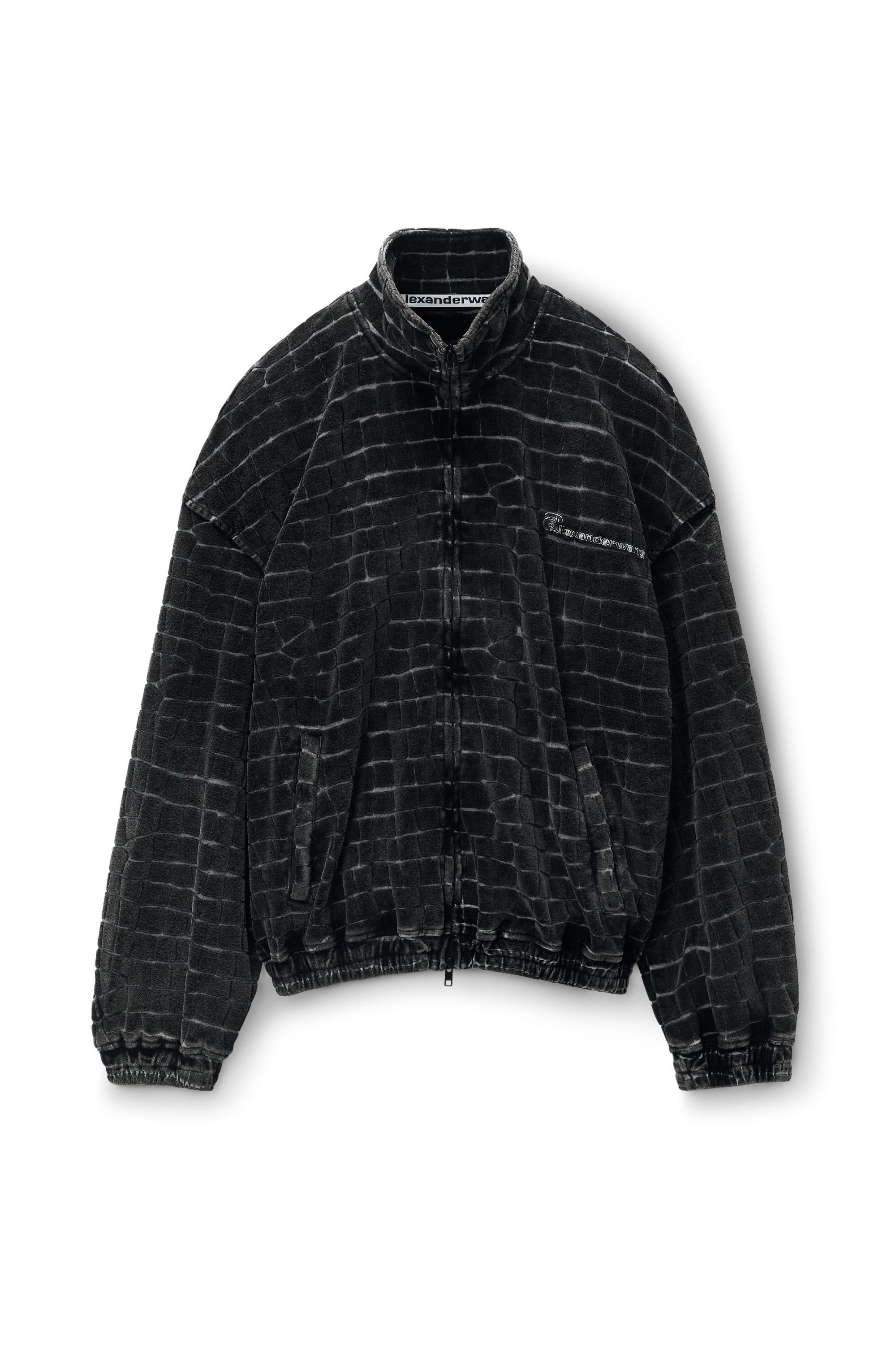 Crocodile Jacquard Velour Track Jacket Product Image