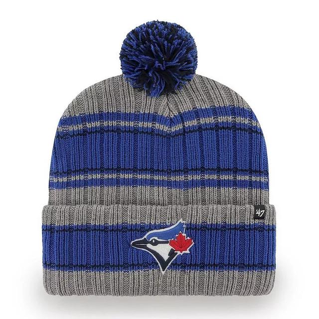 Mens 47 Gray Toronto Blue Jays Rexford Cuffed Knit Hat with Pom Product Image