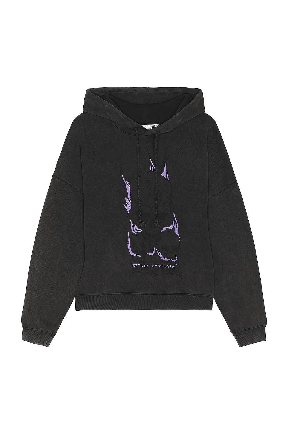 Acne Studios Faded Hoodie in Faded Black - Black. Size L (also in S, XL/1X). Product Image