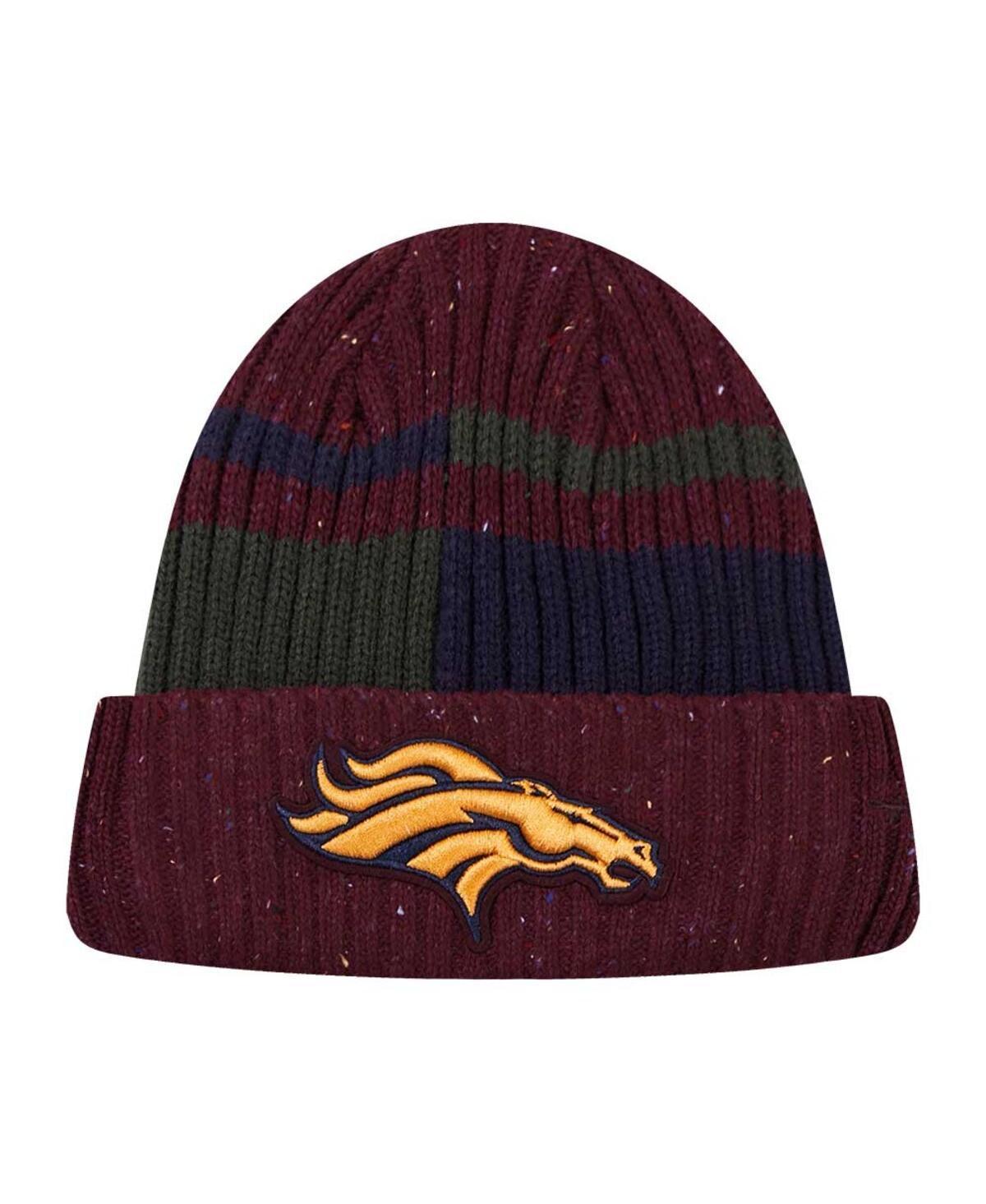 Mens Pro Standard Burgundy Denver Broncos Speckled Cuffed Knit Hat Product Image