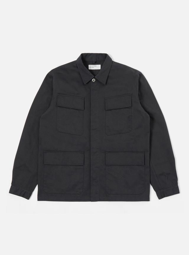 Universal Works MW Fatigue Jacket in Black Twill Product Image