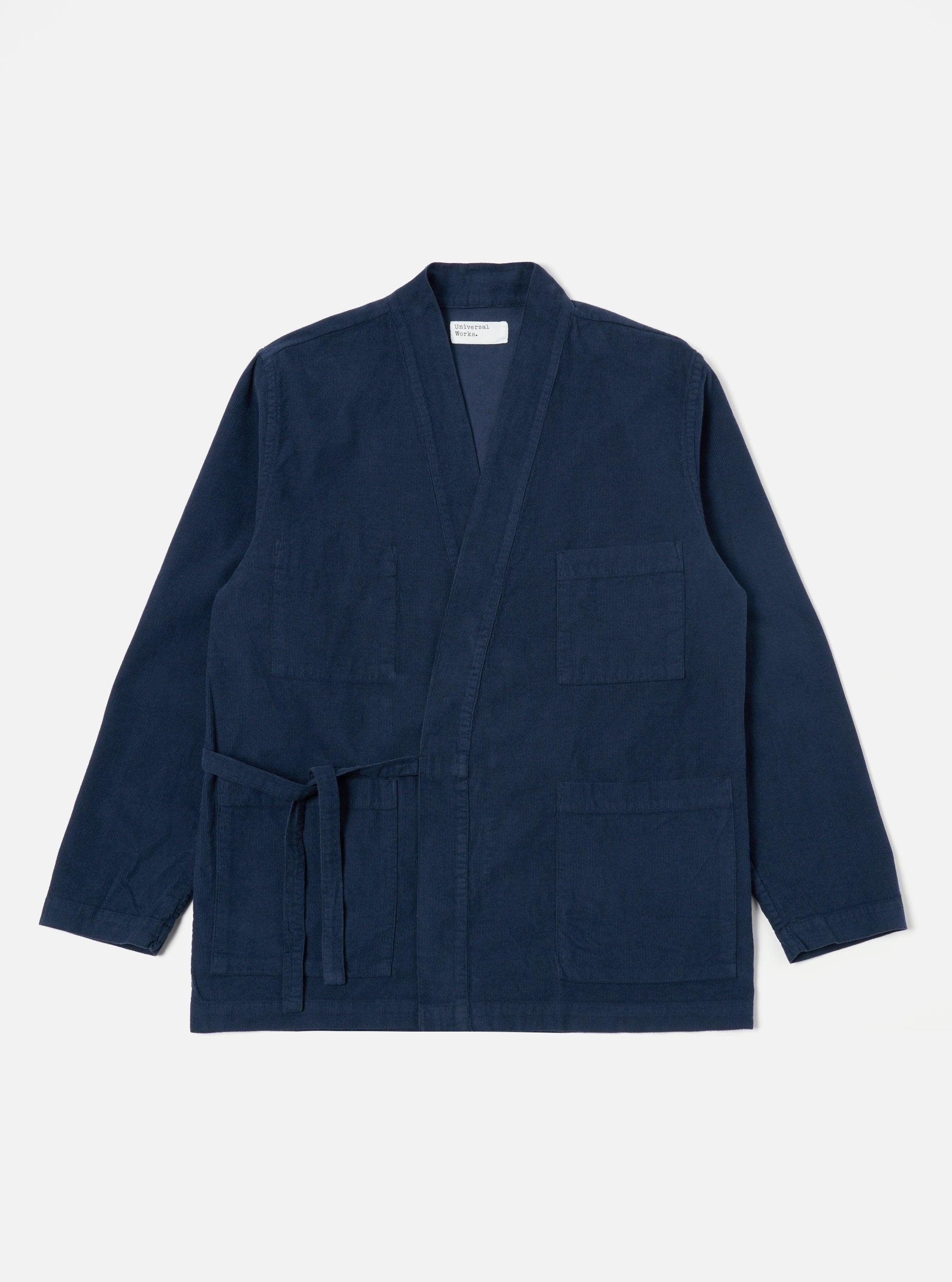 Universal Works Kyoto Work Jacket in Navy Fine Cord Product Image